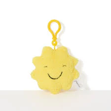 Soft Plush Yellow Smiley Keyring